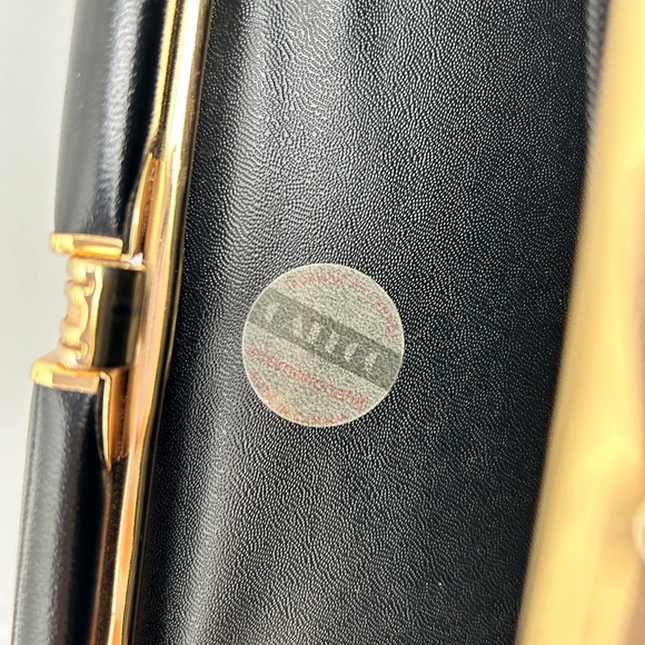 Vintage black and gold purse - convertible clutch, evening bag - Picture 10 of 12